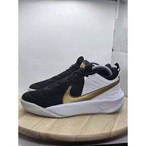 Nike Team Hustle D 10 (GS) CW6735‑002 Black/White/Photon Dust/Gold Womens 8.5